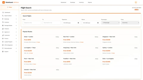 Flight Search Interface